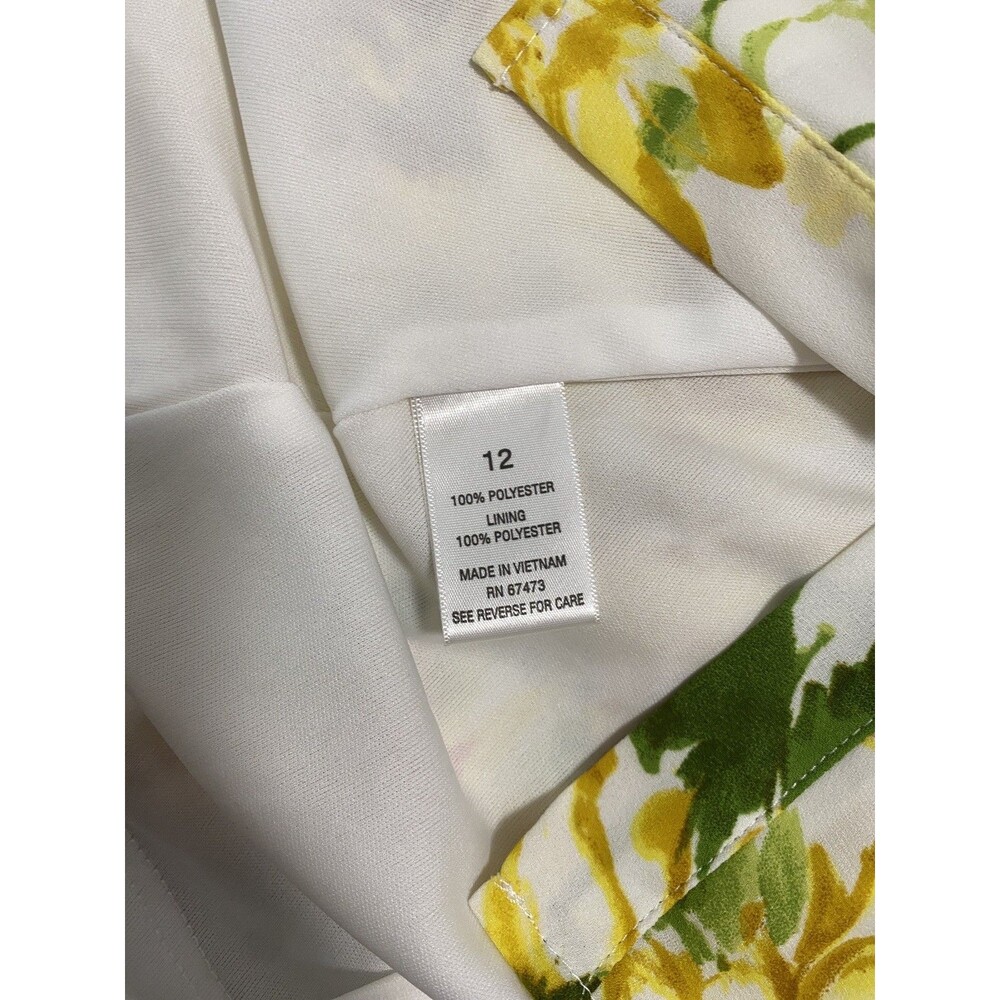 Womens Vintage db Fit & Flare Collared Floral Lined Dress Size 12 - Picture 10 of 16